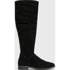 Tamaris - Kozaki. Brązowe kozaki damskie Tamaris, bez wzorów, z materiału, bez obcasa, na obcasie, bez zapięcia. W wyprzedaży za 279.90 zł.
