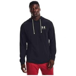 Męska Bluza Sportowa Under Armour UA 001 Rival Terry Lc Hd. Czarne bluzy sportowe męskie Under Armour, m, bez wzorów, bez kaptura, do biegania. W wyprzedaży za 185.77 zł.