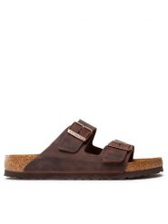 Birkenstock Klapki Arizona Bs 0452761 Brązowy. Brązowe klapki męskie Birkenstock, bez wzorów, z nubiku, bez zapięcia. Za 509.99 zł.