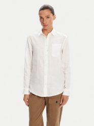 Napapijri Koszula G-Ete NP0A4IFN Biały Regular Fit. Białe koszule damskie Napapijri, l, bez wzorów, ze lnu, bez kołnierzyka, bez ramiączek. Za 339.99 zł.