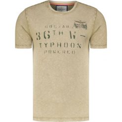 T-shirt AERONAUTICA MILITARE. Zielone t-shirty męskie Aeronautica Militare, bez wzorów, bez kołnierzyka, bez ramiączek. W wyprzedaży za 210.00 zł.