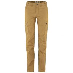 Spodnie outdoorowe damskie Fjallraven Stina Trousers. Brązowe spodnie sportowe damskie Fjällräven, na lato, bez wzorów, sportowe, trekkingowe. Za 682.95 zł.