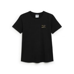 Koszulka damska DIADORA L.T-SHIRT SS FLOUNCE. Czarne koszulki sportowe damskie Diadora, l, bez wzorów, bez ramiączek. Za 39.99 zł.