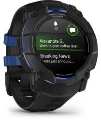 Smartwatch Garmin Instinct 3 AMOLED 50mm czarny z paskiem w kolorze black / bolt blue. Czarne zegarki smartwatch Garmin, bez wzorów. Za 2,153.16 zł.