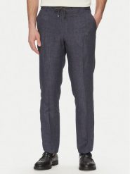 JOOP! Chinosy 17 JT-79Sake12 30045892 Granatowy Slim Fit. Niebieskie eleganckie spodnie męskie JOOP!, bez wzorów, ze lnu. Za 499.99 zł.