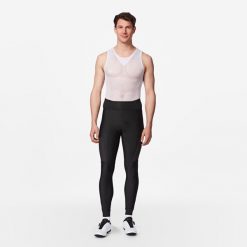 Spodnie rowerowe szosowe Van Rysel Endurance zimowe. Czarne spodnie sportowe męskie VAN RYSEL, s, bez wzorów, z polaru, rowerowe. Za 179.99 zł.