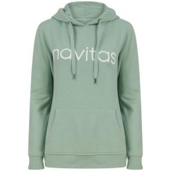 Bluza damska Navitas Hoody. Zielone bluzy damskie NAVITAS, l, bez wzorów, z bawełny, sportowe, bez ramiączek, bez kaptura. Za 179.99 zł.