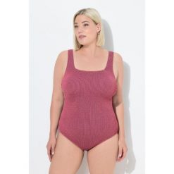 Damskie Strój kąpielowy faktura karo miękki miseczki dekolt karo. Czerwone stroje kąpielowe damskie Ulla Popken, plus size, bez wzorów. Za 244.99 zł.