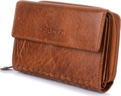 Brązowy Portfel Damski Skórzany Poziomy Vintage Plecionka Q62. Brązowe portfele damskie NoName. Za 98.99 zł.