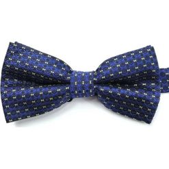 Granatowa Mucha w Drobny Wzór, Męska. Niebieskie krawaty i muchy Vernon, bez wzorów, eleganckie. Za 29.00 zł.