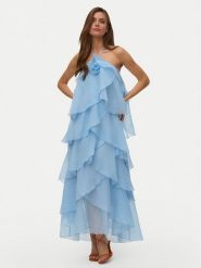 Vero Moda Sukienka letnia Delillah 10338846 Niebieski jasny Regular Fit. Niebieskie sukienki damskie Vero Moda, na lato, xl, bez wzorów, z syntetyku, bez kołnierzyka, bez ramiączek. Za 549.99 zł.