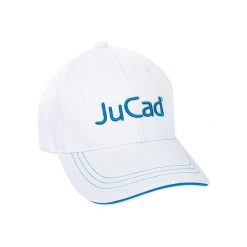 Wytrzymała czapka golfowa JuCad. Białe czapki damskie JUCAD, bez wzorów, z poliesteru, eleganckie. Za 189.50 zł.