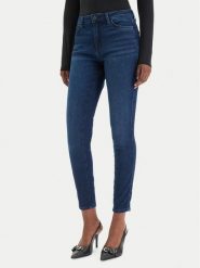 Guess Jeansy W6RAB4 D5QQ0 Granatowy. Niebieskie jeansy damskie Guess, z aplikacjami, z bawełny. Za 439.99 zł.