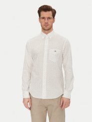 Gant Koszula 3250056 Biały Regular Fit. Białe koszule męskie GANT, l, bez wzorów, z bawełny, bez kołnierzyka, bez ramiączek. Za 289.99 zł.