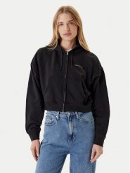 Tommy Jeans Bluza Linear DW0DW21163 Czarny Boxy Fit. Czarne bluzy damskie Tommy Jeans, m, bez wzorów, z bawełny, bez ramiączek, bez kaptura. Za 319.99 zł.