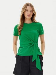 Tommy Hilfiger T-Shirt WW0WW44559 Zielony Regular Fit. Zielone t-shirty damskie Tommy Hilfiger, s, bez wzorów, z bawełny, bez kołnierzyka, bez ramiączek. Za 159.99 zł.