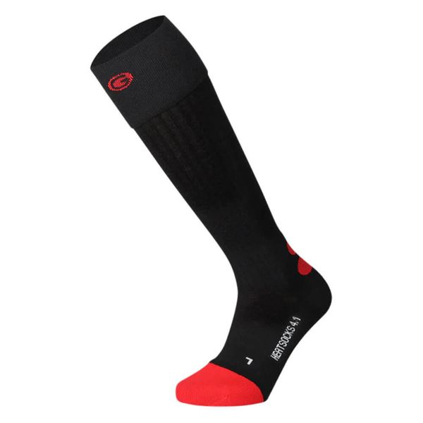 Skarpety narciarskie podgrzewane Lenz Heat Sock 4.1 Toe Cap. Czerwone skarpetki damskie LENZ, bez wzorów. Za 299.99 zł.