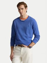 Polo Ralph Lauren Bluza 710A12485004 Niebieski Regular Fit. Niebieskie bluzy męskie Polo Ralph Lauren, m, bez wzorów, z bawełny, bez ramiączek, bez kaptura. Za 769.99 zł.