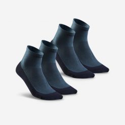 Skarpety turystyczne Quechua Hike 50 Mid x2. Niebieskie skarpetki damskie QUECHUA, bez wzorów, z bawełny. Za 21.99 zł.