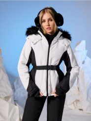 Kurtka narciarska - wielobarwny. Kurtki sportowe damskie Sinsay, l, bez wzorów, bez ramiączek, bez kaptura, narciarskie. Za 139.99 zł.