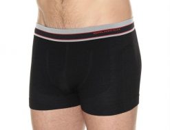Brubeck Bokserki męskie Active Wool czarne r. S (BX10870). Czarne bokserki męskie Brubeck, bez wzorów. Za 105.92 zł.
