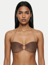 Guess Góra od bikini E6GJ12 KF600 Brązowy. Brązowe bikini Guess, xl, z aplikacjami, z syntetyku. Za 349.99 zł.