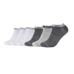 6-PAK Męskich Skarpet MUSTANG dark grey mix & white. Białe skarpety męskie Mustang, bez wzorów. Za 119.99 zł.