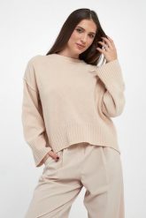 Sweter damski wełniany Amelia MARELLA MONOCHROME. Swetry nierozpinane damskie Marella, m, bez wzorów, z wełny, bez kołnierzyka, bez ramiączek. Za 1,079.00 zł.