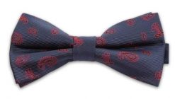 Granatowa Mucha, Wzór Paisley, Męska. Niebieskie krawaty i muchy Vernon, bez wzorów, eleganckie. Za 29.00 zł.