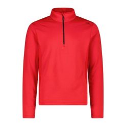 Polarowy sweter z połową zamka CMP. Czerwone swetry męskie CMP, na zimę, m, bez wzorów, z polaru, bez kołnierzyka, bez ramiączek. Za 315.50 zł.