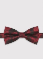 PAKO LORENTE - Bordowa mucha męska we wzór kwiatowy. Czerwone krawaty i muchy Pako Lorente, bez wzorów, z poliesteru, eleganckie. Za 99.99 zł.