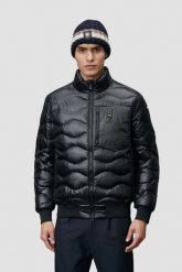 BLAUER Czarna kurtka męska Daniel Short Jackets. Czarne kurtki męskie Blauer USA, l, bez wzorów, z poliamidu, bez kaptura. W wyprzedaży za 809.99 zł.