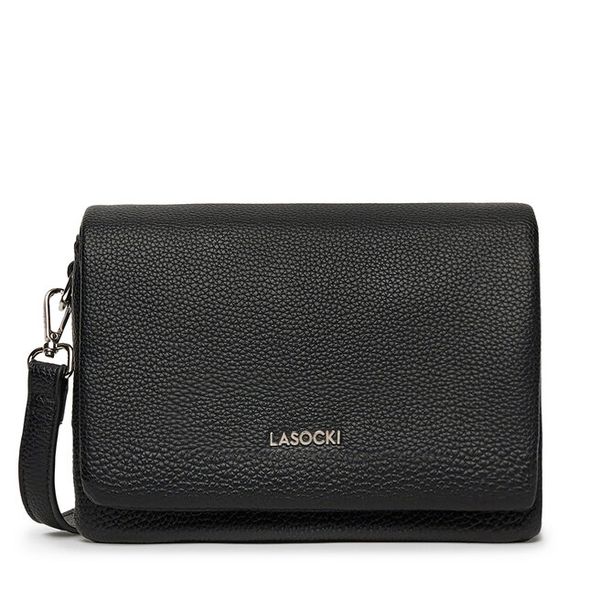 Torebka Lasocki. Czarne listonoszki damskie Lasocki, bez wzorów, bez dodatków. Za 159.99 zł.