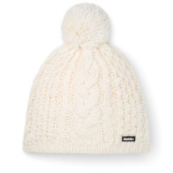 Czapka zimowa damska Eisbar Afra Pompon wełna merino. Białe czapki damskie Eisbar, na zimę, bez wzorów, z materiału. Za 179.90 zł.