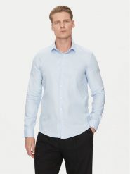 Calvin Klein Koszula K10K114316 Niebieski Slim Fit. Niebieskie koszule męskie Calvin Klein, m, bez wzorów, z bawełny, bez kołnierzyka, bez ramiączek. Za 279.99 zł.