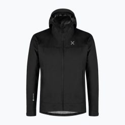 Kurtka przeciwdeszczowa męska Montura Danubio G. Czarne kurtki męskie MONTURA, m, bez wzorów, bez kaptura. Za 1,199.00 zł.