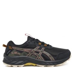 Buty do biegania Asics. Czarne obuwie sportowe damskie Asics, bez wzorów, bez zapięcia, do biegania. Za 379.99 zł.