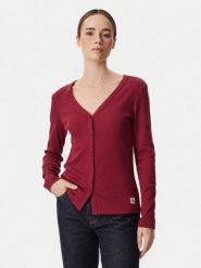 Calvin Klein Jeans Bluzka LV047G207G Bordowy Regular Fit. Czerwone bluzki damskie Calvin Klein Jeans, m, bez wzorów, z bawełny, bez kołnierzyka, bez ramiączek. Za 249.99 zł.