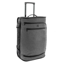 Walizka sportowa Kipsta Essential 30 litrów. Czarne walizki damskie Decathlon, bez wzorów, z materiału. Za 139.99 zł.