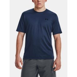 T-Shirt Męski Treningowy Under Armour Koszulka Męska Sportowa. Niebieskie koszulki sportowe męskie Under Armour, m, bez wzorów, bez ramiączek, na fitness i siłownię. W wyprzedaży za 122.25 zł.