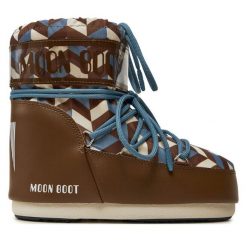 Śniegowce Moon Boot. Brązowe śniegowce damskie Moon Boot, bez zapięcia. Za 769.99 zł.