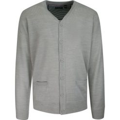 Sweter Szary Zapinany na Guziki, Kardigan Elegancki, z Kieszonkami -BRAVE SOUL. Szare swetry męskie Brave Soul, m, bez wzorów, casualowe, bez kołnierzyka, bez ramiączek. Za 89.00 zł.
