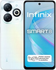 Smartfon Infinix Smart 8 3/64GB Biały (35096). Białe smartfony Infinix. Za 364.20 zł.