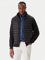 Tommy Hilfiger Kurtka przejściowa Mix Media Ess MW0MW41329 Czarny Regular Fit. Czarne kurtki męskie Tommy Hilfiger, l, bez wzorów, z bawełny, bez kaptura. Za 849.99 zł.