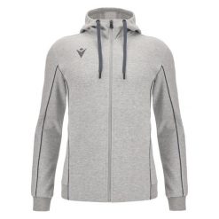 Bluza z kapturem z pełnym zamkiem błyskawicznym Macron Stage ECO. Szare bluzy damskie Macron, s, bez wzorów, z bawełny, wakacyjne, bez ramiączek, z kapturem. Za 384.90 zł.