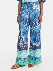 Banana Moon Spodnie materiałowe Alcaniz Cleariv MYY56 Błękitny Regular Fit. Niebieskie spodnie materiałowe damskie Banana Moon, bez wzorów, z materiału. Za 385.99 zł.