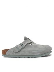 Birkenstock Klapki Boston 1029214 Zielony. Zielone klapki damskie Birkenstock, bez wzorów, ze skóry, bez obcasa, bez zapięcia. Za 679.99 zł.