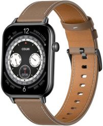 Smartwatch Colmi SMARTWATCH COLMI C28 CZARNY + BRĄZOWY SKÓRZANY PASEK. Brązowe zegarki smartwatch Colmi, bez wzorów. Za 135.44 zł.