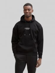 Męska Bluza Tom Tailor Relaxed Printed Hoodie Black 1045580 29999. Czarne bluzy sportowe męskie Tom Tailor, m, bez wzorów, z kapturem. Za 139.99 zł.