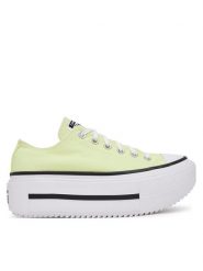 Converse Trampki Chuck Taylor All Star Lift Double Stack Platform A16283C Żółty. Żółte trampki i tenisówki damskie Converse, bez wzorów, z materiału, bez zapięcia. Za 269.99 zł.